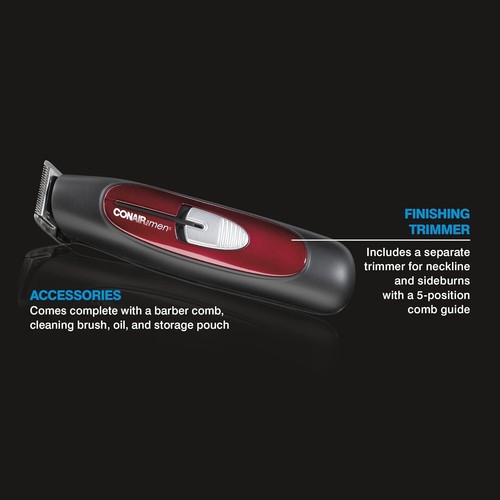 ConairMAN Even Cut Cord/Cordless Rotary Hair Clipper Self Haircut Kit - Picture 8 of 8
