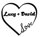 PERSONALISED NAME LOVE HEART VINYL DECAL STICKER BALLOON WALL VALENTINES HIM HER