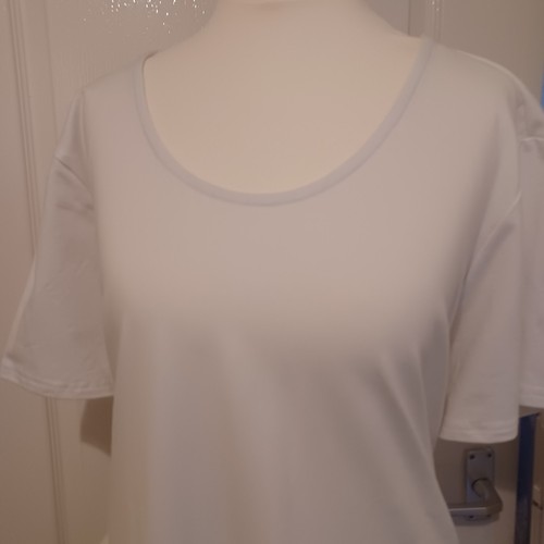 White Cotton Frilled Tunic/Dress From Kaleidoscope Size 20 BNWT - Picture 2 of 4