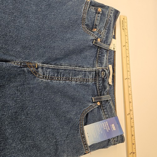 NWT LEVI'S 32 X 29 Ribcage Straight Ankle Button Jeans Women Stretch $98 Retail - Picture 8 of 12