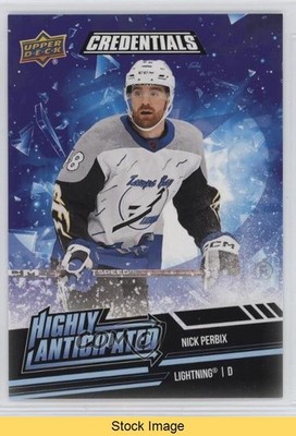 2022-23 Upper Deck Credentials Highly Anticipated Nick Perbix Rookie RC READ ou0