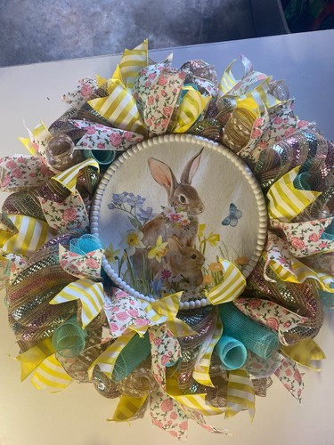 Wohndeko Osterhasen Kranz / Frühling Festdeko individuell 1 von 1 Dekoration - Bild 1 von 2