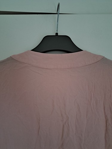 ZARA Woman Silk Top Tunic Blouse Size L Pink High Low Hem - Picture 9 of 14