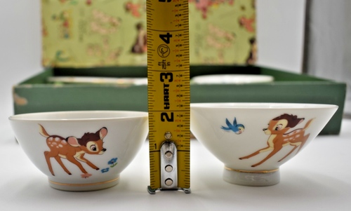 Vintage Sango Kinder 60er Walt Disney Set mit Box Bambi + Schalen geteilt Teller Tasse + - Bild 16 von 21