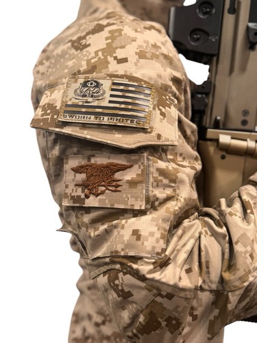 Sworn To Protect IR Reflective Combat Diver Flag Patch AOR1 US Navy SEAL NSWDG - Picture 5 of 7
