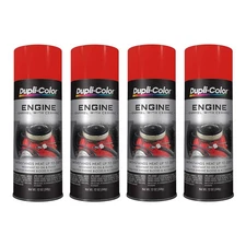 Dupli-Color DE1620 12oz Chevrolet Orange Engine Enamel Spray Paint 4-Pack