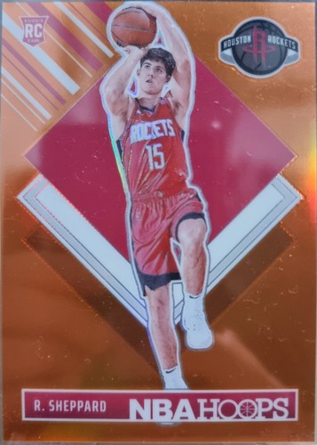 2024-25 Panini Hoops Basketball Reed Sheppard RC Orange Prizm Tribute 136/199