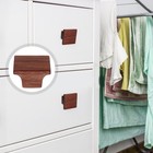  4 Stück Holzschrankknöpfe, quadratische Möbelgriffe für Schränke, Kommoden,