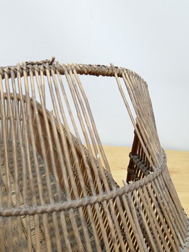 Vintage Antique 1940s Wicker Dolls Rocking Crib / Cradle / Cot Bed - Basket - Picture 5 of 6