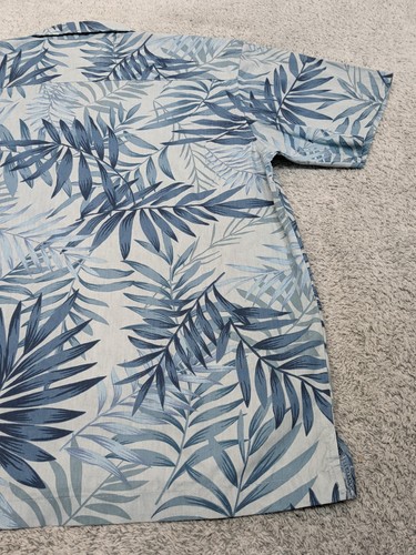 Blue Generation Hawaiian Shirt Palm Flower Floral Print Mens Large NWT - Picture 12 of 13