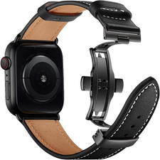 Ibazal Compatible Apple Watch Band 42Mm 44Mm 45Mm 49Mm Leather Iwatch Strap