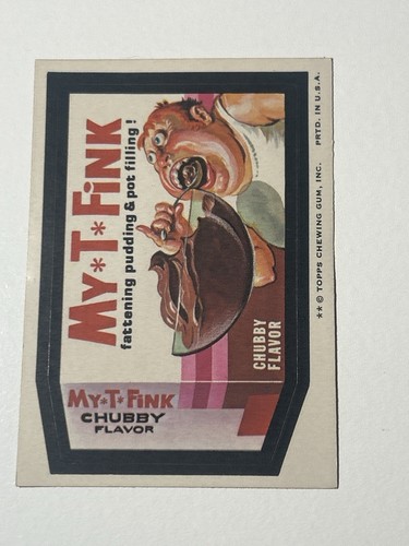 1973 Wacky Packages MY-T-FINK Sticker VHTF Die-Cut Brown Back Topps NM - Picture 2 of 3