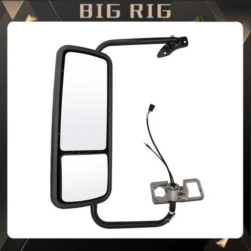 Left Side Door Mirror Powered and Heated Grey For Freightliner Columbia Coronado