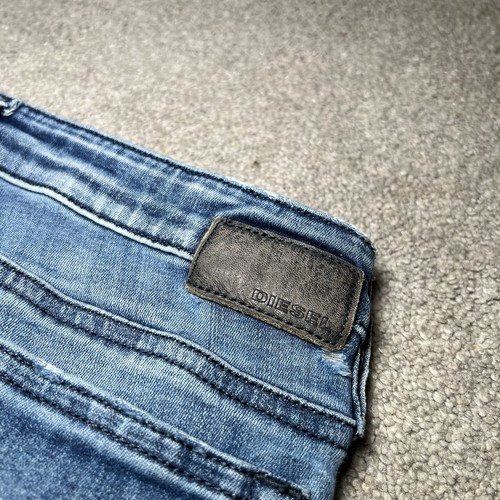 Diesel Skinzee W28 L32 Ladies SuperSkinny Jeans Blue Stretch Denim Regular Waist - Picture 11 of 12