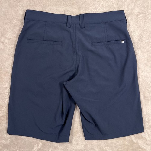 Pantalones Cortos Travis Mathew Para Hombre Cintura 30 Azul Marino Ligero Rendimiento Activo - Imagen 9 de 11