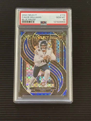 2024 Select 114 Caleb Williams Premier Level Blue Prizm /175 PSA 10 RC