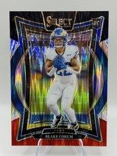 2024 Select Blake Corum Rookie Concourse Black & Red Shock Prizm (RC) #9  Rams