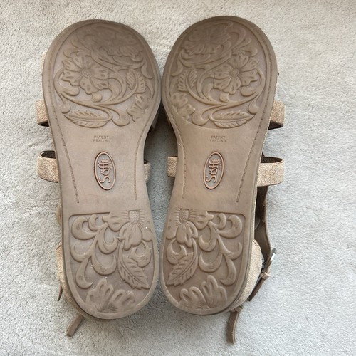 Sofft Ephie Desert Tan Suede Flat Sandals Women 8.5 M Comfort Gladiator Casual - Picture 15 of 17