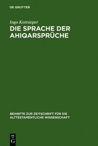 Die Sprache der Ahiqarsprche by Ingo Kottsieper (German) Hardcover Book - Picture 1 of 1