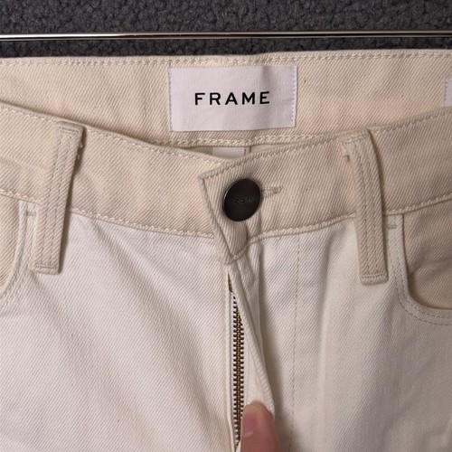 Frame "Le High Straight" White & Cream Denim Jeans, Größe 26 - Bild 4 von 16