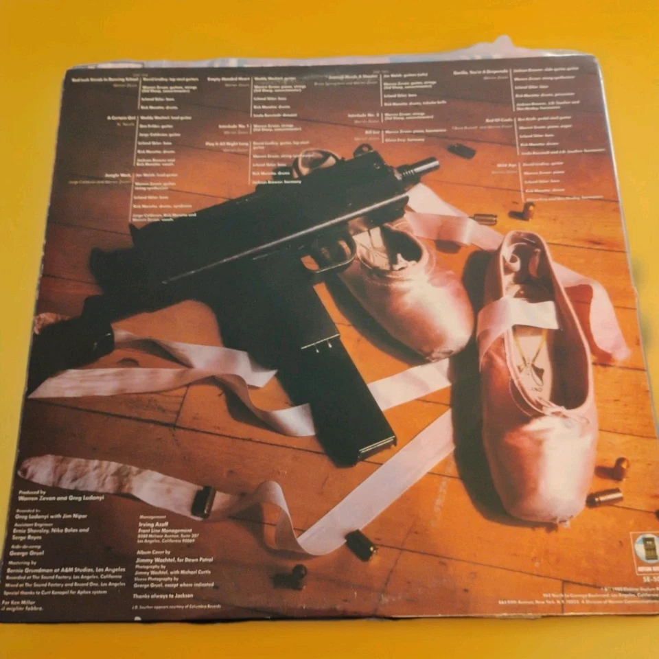 Warren Zevon: Bad Luck Streak In Dancing School LP w/ nner (1980) EX/VG+ Asylum  - Image 4 of 4