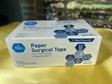 Medical Surgical Hypoallergenic Paper Tape 1” X 10 Yds, 12 rolls total New