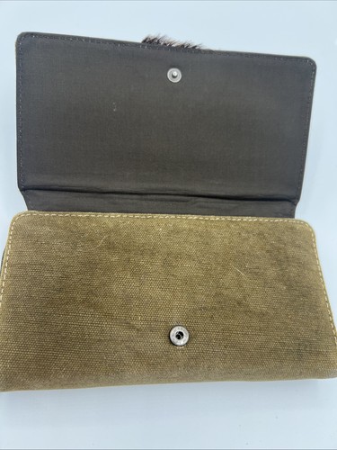 Trinity Ranch 7.5" x 4" Hair On Cowhide Leather Fabric Western Clutch Wallet - Bild 5 von 9