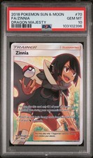 PSA 10 ZINNIA #70 2018 POKEMON SUN & MOON DRAGON MAJESTY FULL ART