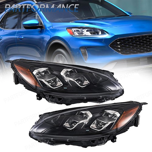 Pair LED Headlight Assembly w/ DRL Fit Ford Escape SE SEL 2020 2021 LH+RH - Picture 1 of 14