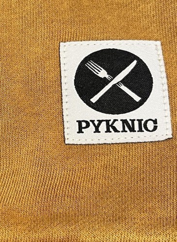 PYKNIC Sweatshirt Fed Up Women’s Sz M Gold Black Graphic Snarky Foodie Tacos NEW - Picture 8 of 9