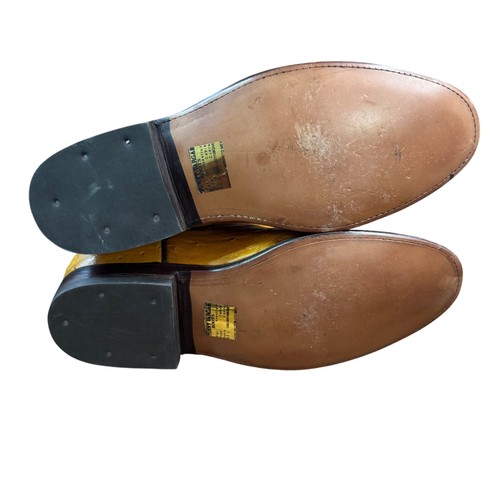 Botas de Vaquero de Cuero de Avestruz Amarillo de Tonny Vargas para Hombres Talla 6.5 Nuevas con Etiquetas - Imagen 7 de 14