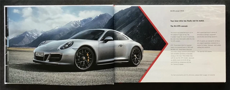 Брошюра о продажах Porsche 911 GTS в твердом переплете ЯНВАРЬ 2017 #WSLM1701000125 EN/UK - Изображение 3 из 4