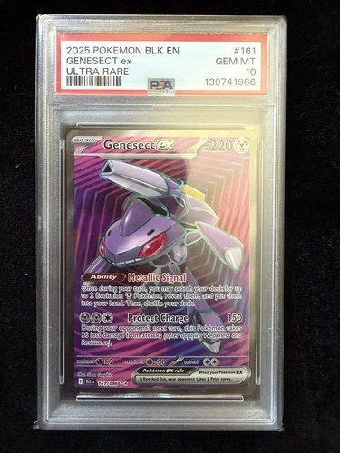2025 Pokémon Genesect EX Black Bolt #161 PSA 10 Ultra Rare Gem Mint