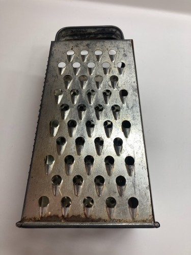 Vintage Metal 4 Sided Box Cheese Grater and Slicer with Handle - Picture 7 of 10
