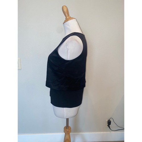 AELLA Los Angeles Top Blouse Satin Sleeveless Black Size XS - Picture 2 of 5