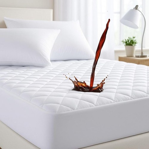 Extra Deep Quilted Waterproof Mattress Protector Fitted Bed Cover Double King - Picture 4 of 22
