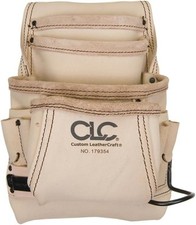 CLC Custom Leathercraft 179354 Carpenter's Nail and Tool Bag 10-Pocket, Tan 