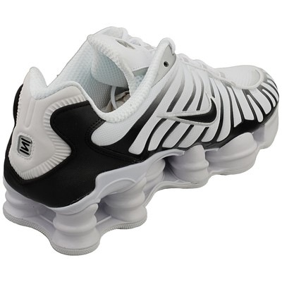Nike Shox Tl Mens Fashion Sneakers in White Black - 11.5 US