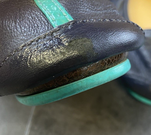 Tieks Damen Leder faltbare Ballerinas marineblau Größe 5 - Bild 6 von 9