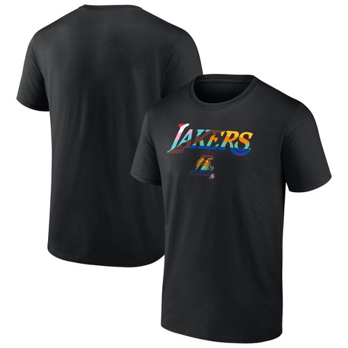Men's Black Los Angeles Lakers Logo Pride T-Shirt