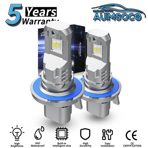 9008 H13 LED Headlight Bulbs Kit High Low Beam Super Bright Canbus 6500K 72000LM - Picture 1 of 12