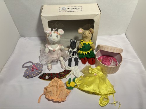 American Girl Angelina Ballerina Box Set mit Outfits Hutschachtel 2 Mäuse LESEN - Bild 1 von 18