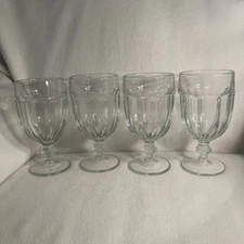 Libbey Gibraltar Clear Glass Set Of 4 Iced Tea Water Beverage Goblets