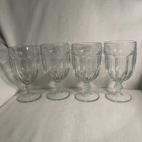 Libbey Gibraltar Clear Glass Set Of 4 Iced Tea Water Beverage Goblets