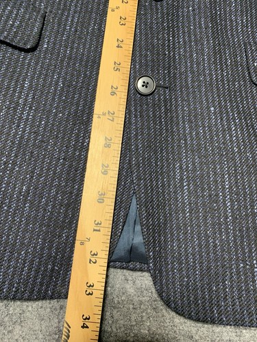 VtG Christian Dior Mens Wool Tweed Blazer 42L Blue Black 2 Button Spot* - Picture 15 of 18