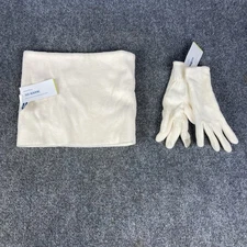 Old Navy Active Performance Go-Warm Ivory Cream Infinity Scarf & Gloves Set NWT