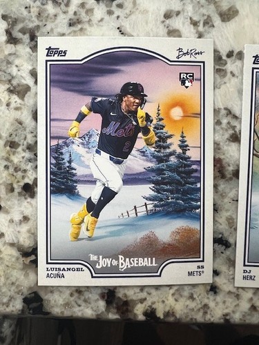 2025 TOPPS X BOB ROSS JOY OF BASEBALL MLB ROOKIE CARD METS LUISANGEL ACUNA #74