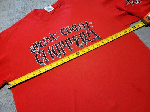 Vintage West Coast Choppers Long Sleeve Shirt Mens XL Red Choppers For Life Y2K - Picture 8 of 9