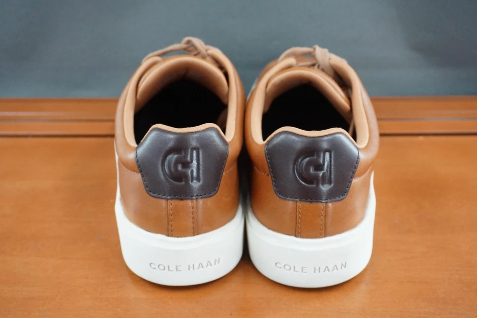 Cole Haan Grand Crosscourt Shoes Mens Size 10.5 Brown Leather Lace Up Sneakers - Image 4 of 4