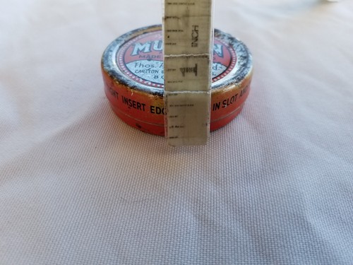 Vintage Deckeldose Reklame Behälter Werbung "Mucilin" Carlton Chem Works England - Bild 8 von 8